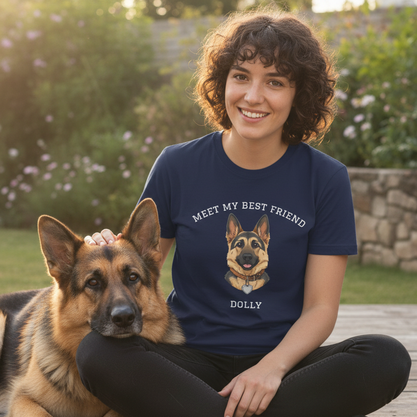 German Shepherd Personalized Dog T-Shirt