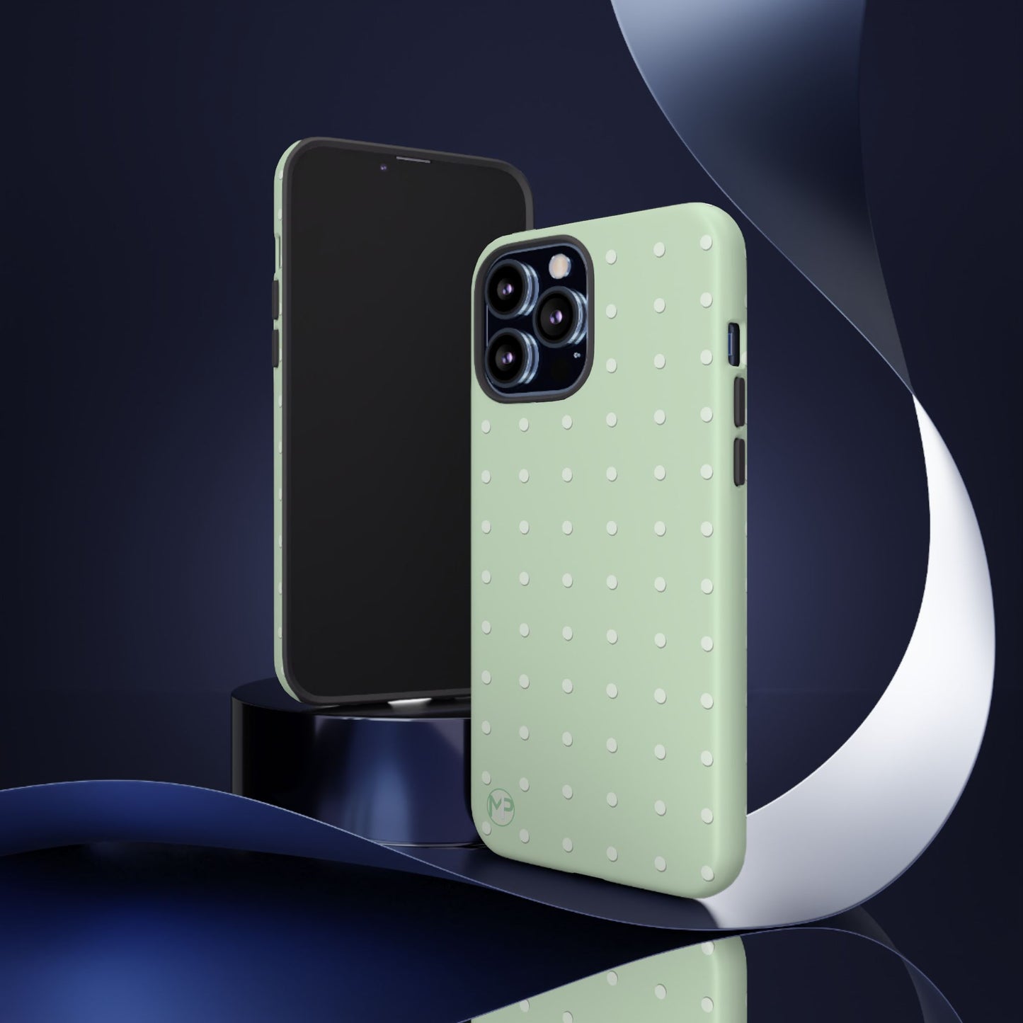 Mint Dot Tough Phone Case — Protective Polka Dot iPhone Cover
