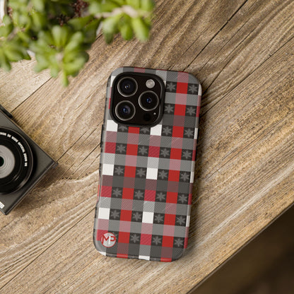 Red and Black Buffalo Plaid Tough Phone Case