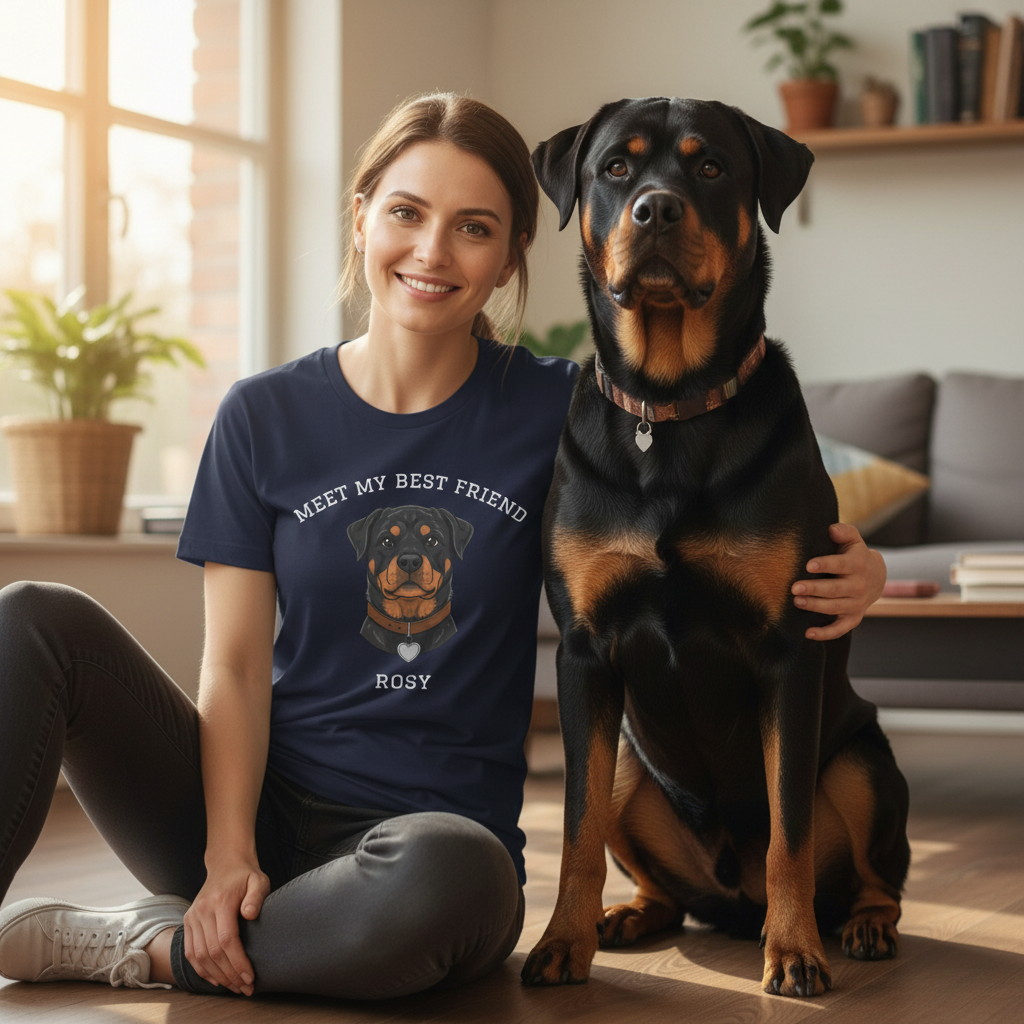 Rottweiler Personalized Dog T-Shirt