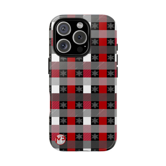 Red and Black Buffalo Plaid Tough Phone Case