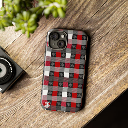 Red and Black Buffalo Plaid Tough Phone Case