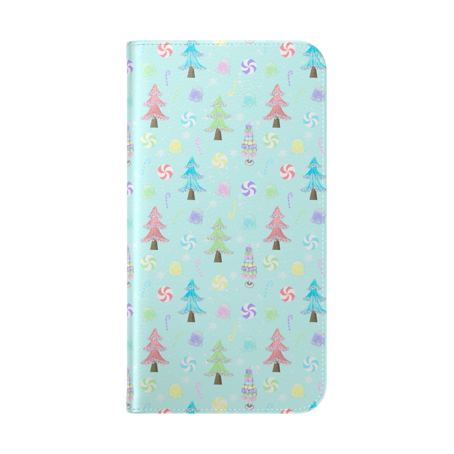 Pastel Christmas Trees Wallet Case