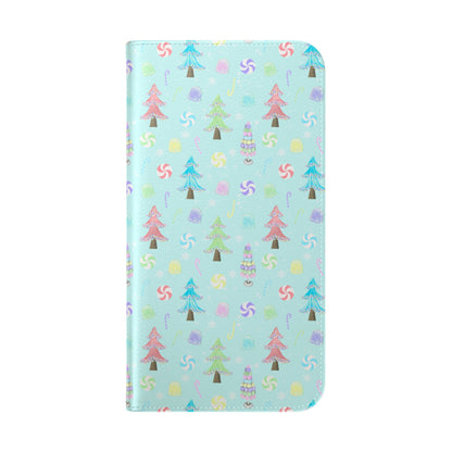 Pastel Christmas Trees Wallet Case