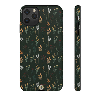 Pressed Floral Tough Phone Case - Durable Design for Nature Lovers