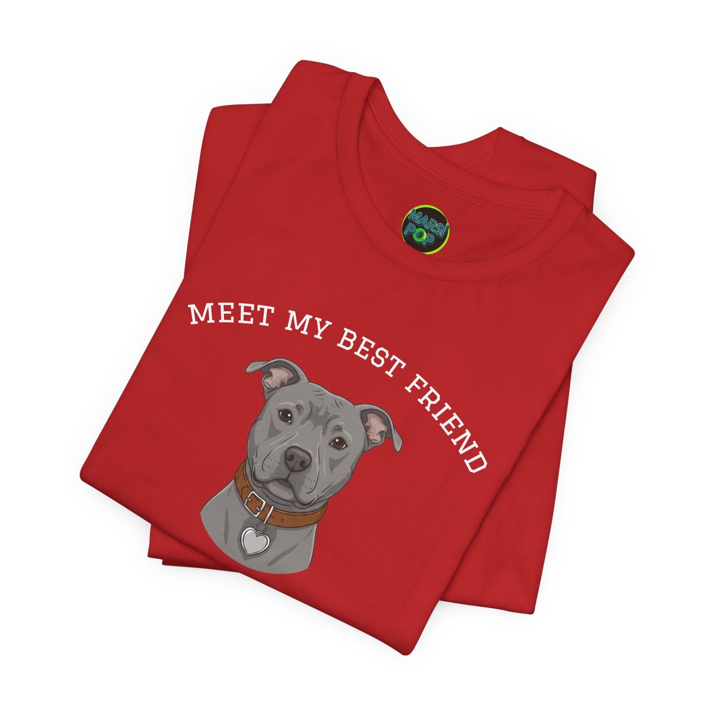 Pitbull- Gray Personalized Dog T-Shirt