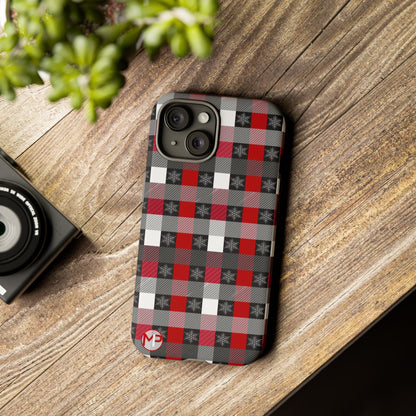 Red and Black Buffalo Plaid Tough Phone Case