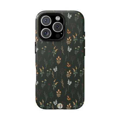 Pressed Floral Tough Phone Case - Durable Design for Nature Lovers