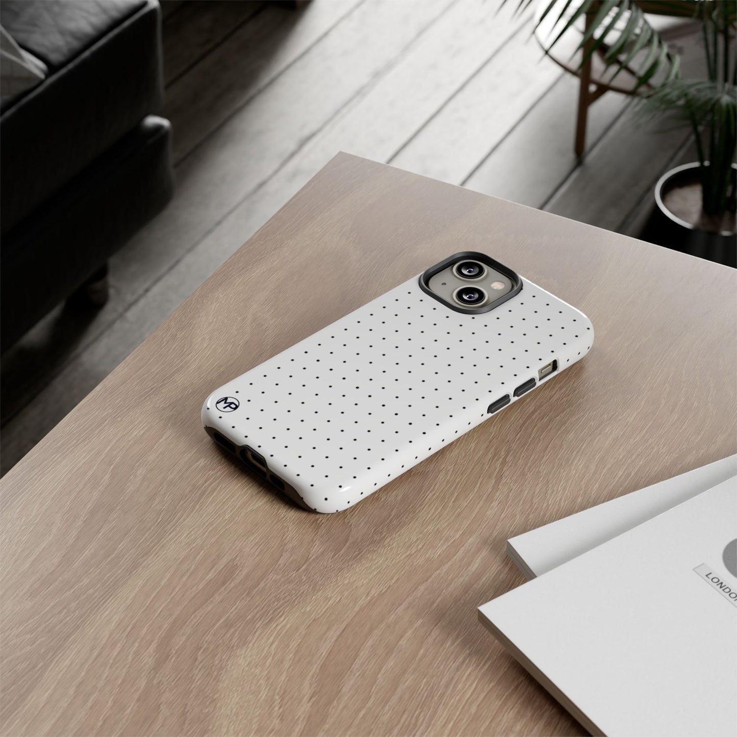 White Mini Polka-Dot Dot Tough Phone Case