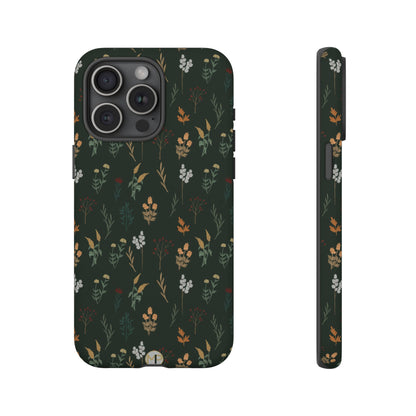Pressed Floral Tough Phone Case - Durable Design for Nature Lovers