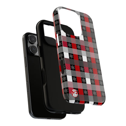 Red and Black Buffalo Plaid Tough Phone Case