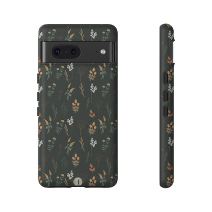 Pressed Floral Tough Phone Case - Durable Design for Nature Lovers