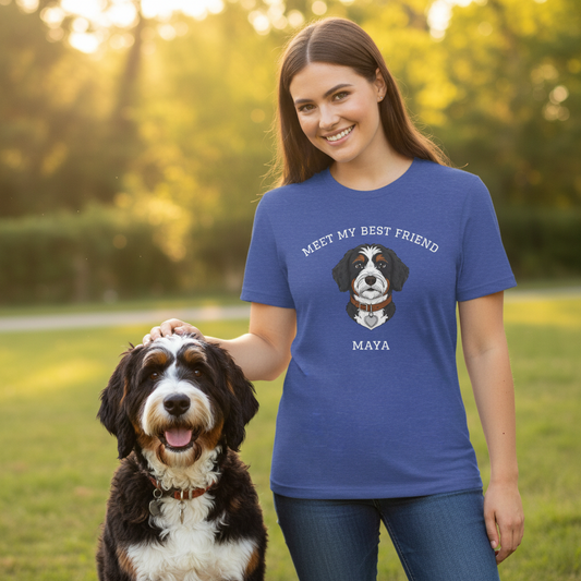 Bernadoodle Personalized Dog T-Shirt