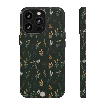 Pressed Floral Tough Phone Case - Durable Design for Nature Lovers