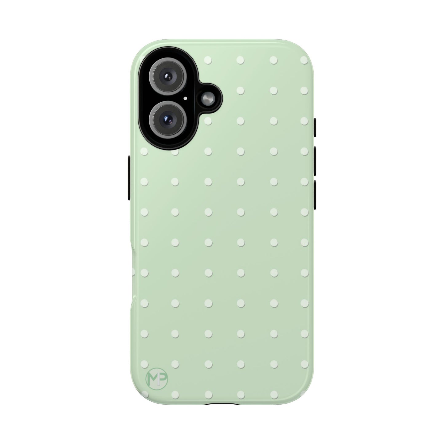 Mint Dot Tough Phone Case — Protective Polka Dot iPhone Cover