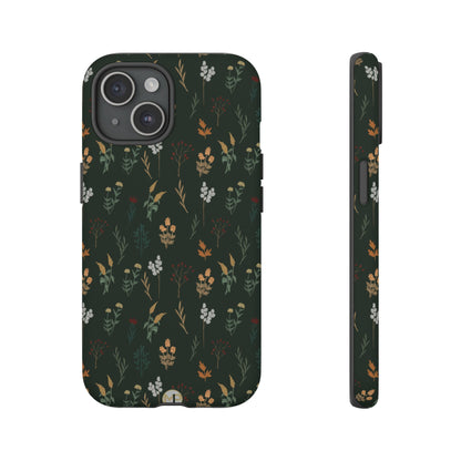 Pressed Floral Tough Phone Case - Durable Design for Nature Lovers