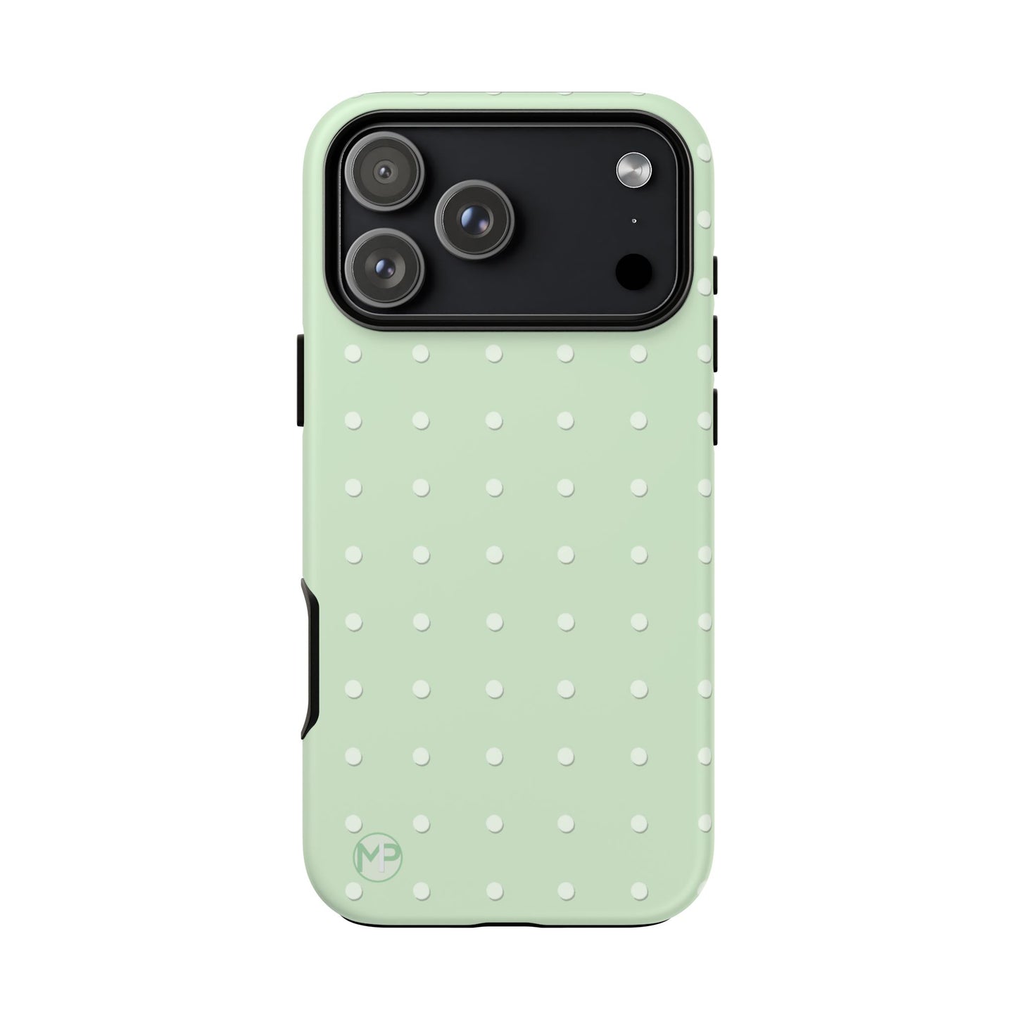 Mint Dot Tough Phone Case — Protective Polka Dot iPhone Cover