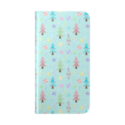 Pastel Christmas Trees Wallet Case