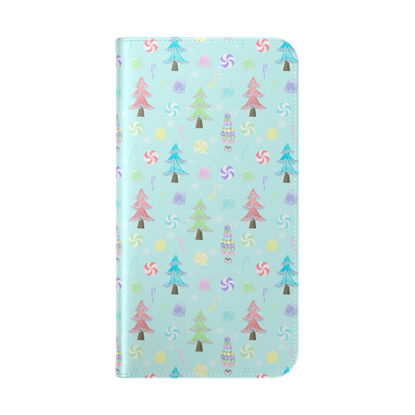 Pastel Christmas Trees Wallet Case