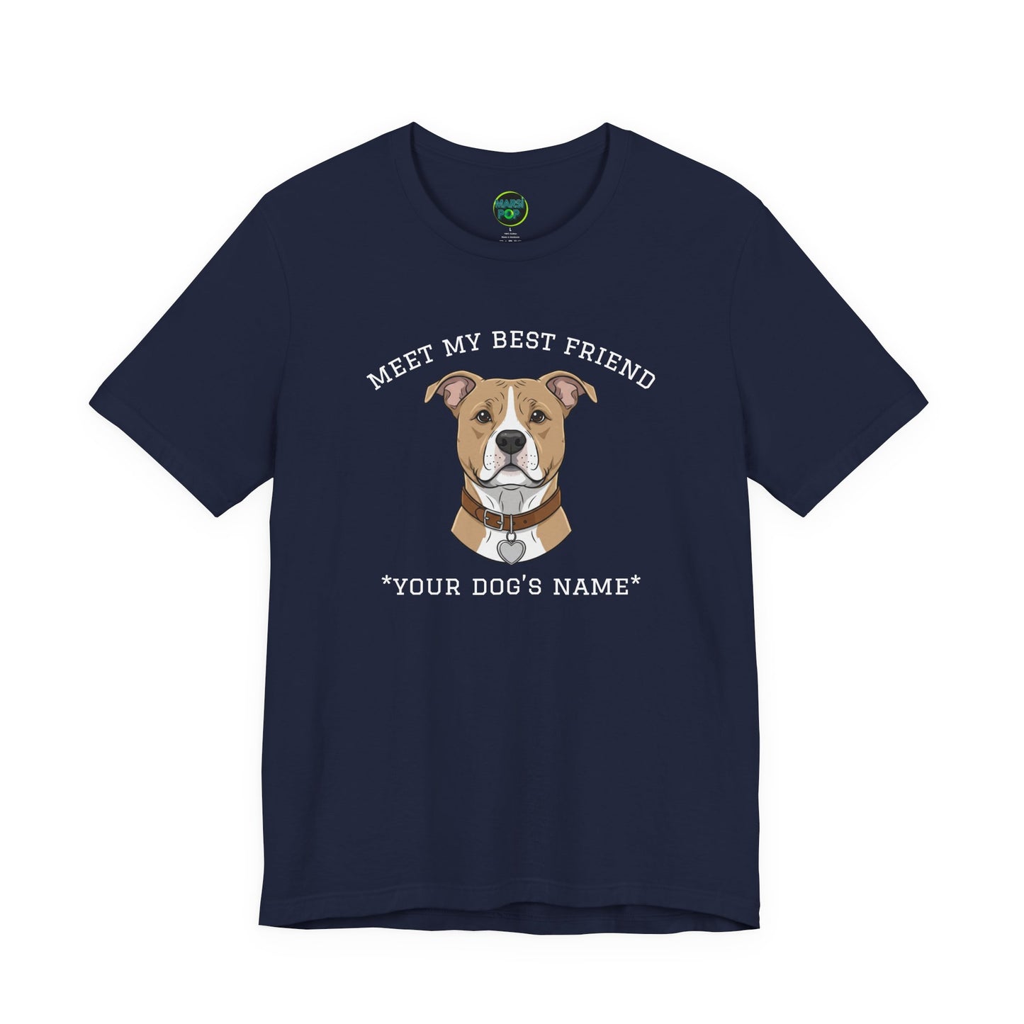 Pitbull- Brown Personalized Dog T-Shirt