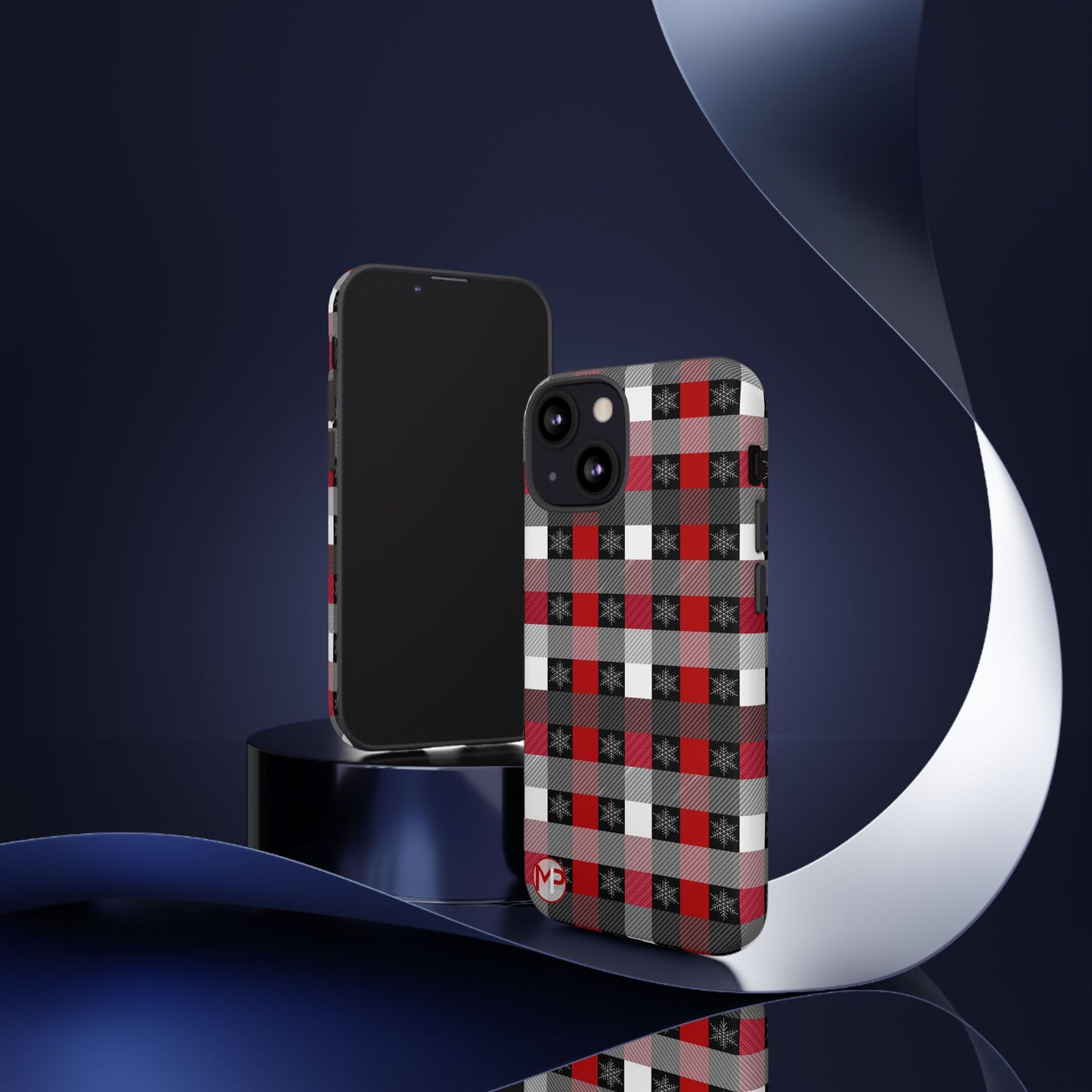 Red and Black Buffalo Plaid Tough Phone Case