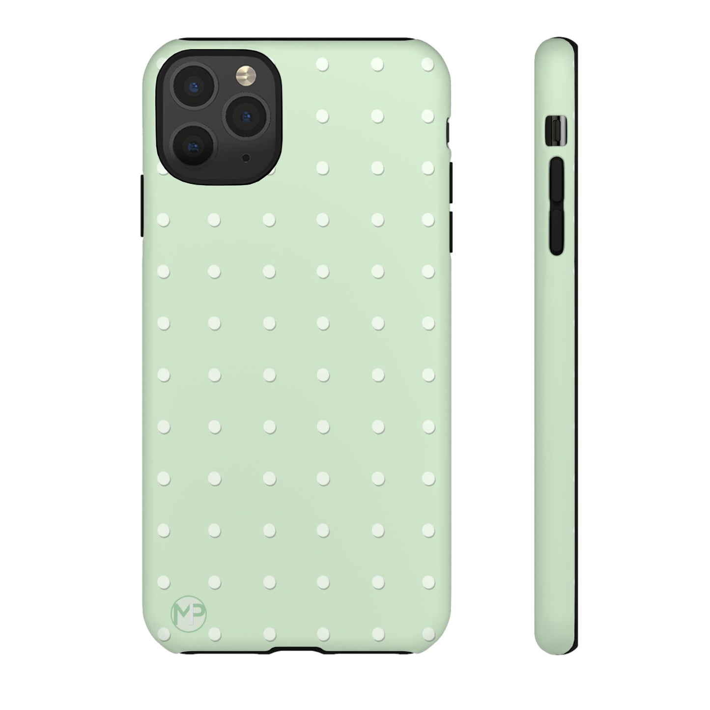 Mint Dot Tough Phone Case — Protective Polka Dot iPhone Cover