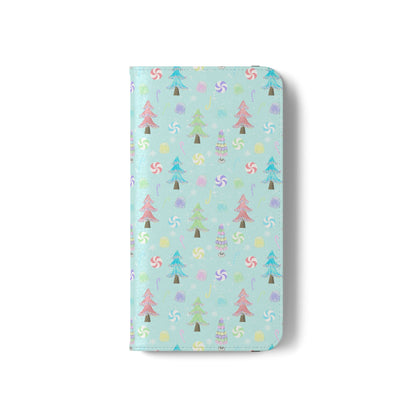 Pastel Christmas Trees Wallet Case