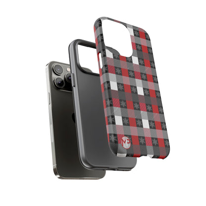 Red and Black Buffalo Plaid Tough Phone Case