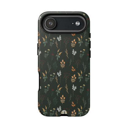 Pressed Floral Tough Phone Case - Durable Design for Nature Lovers