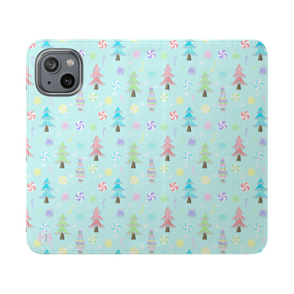 Pastel Christmas Trees Wallet Case