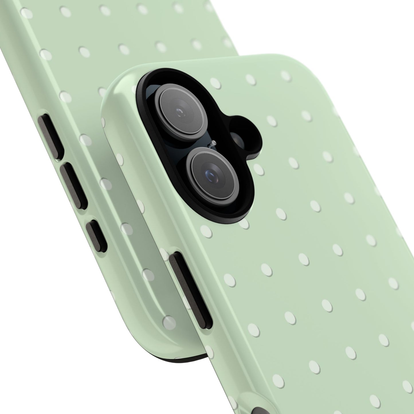 Mint Dot Tough Phone Case — Protective Polka Dot iPhone Cover