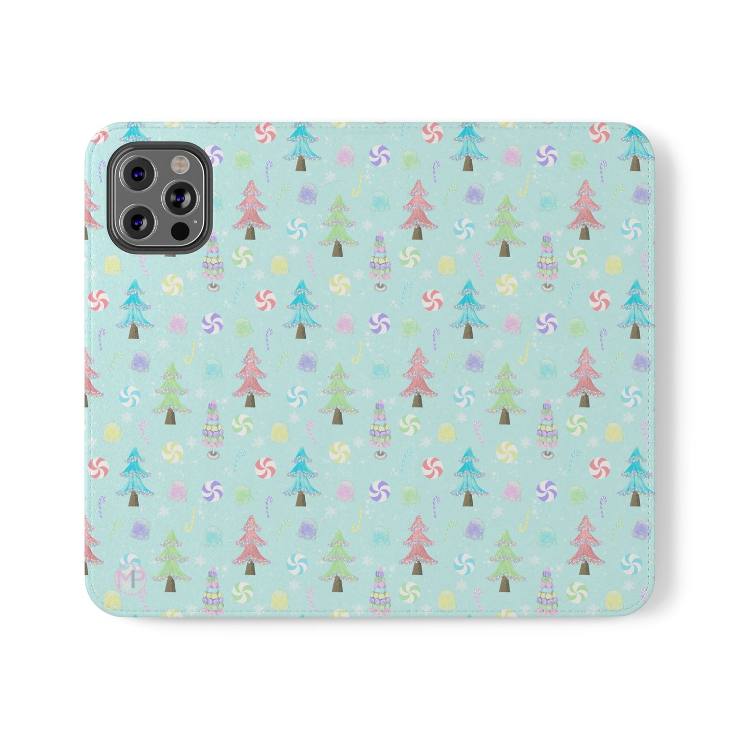 Pastel Christmas Trees Wallet Case