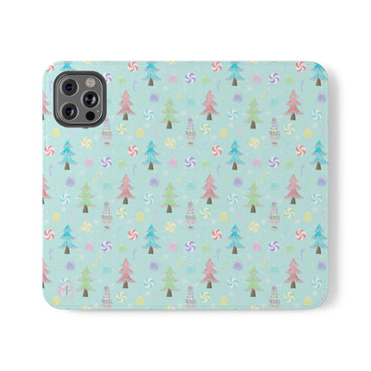 Pastel Christmas Trees Wallet Case