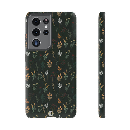 Pressed Floral Tough Phone Case - Durable Design for Nature Lovers