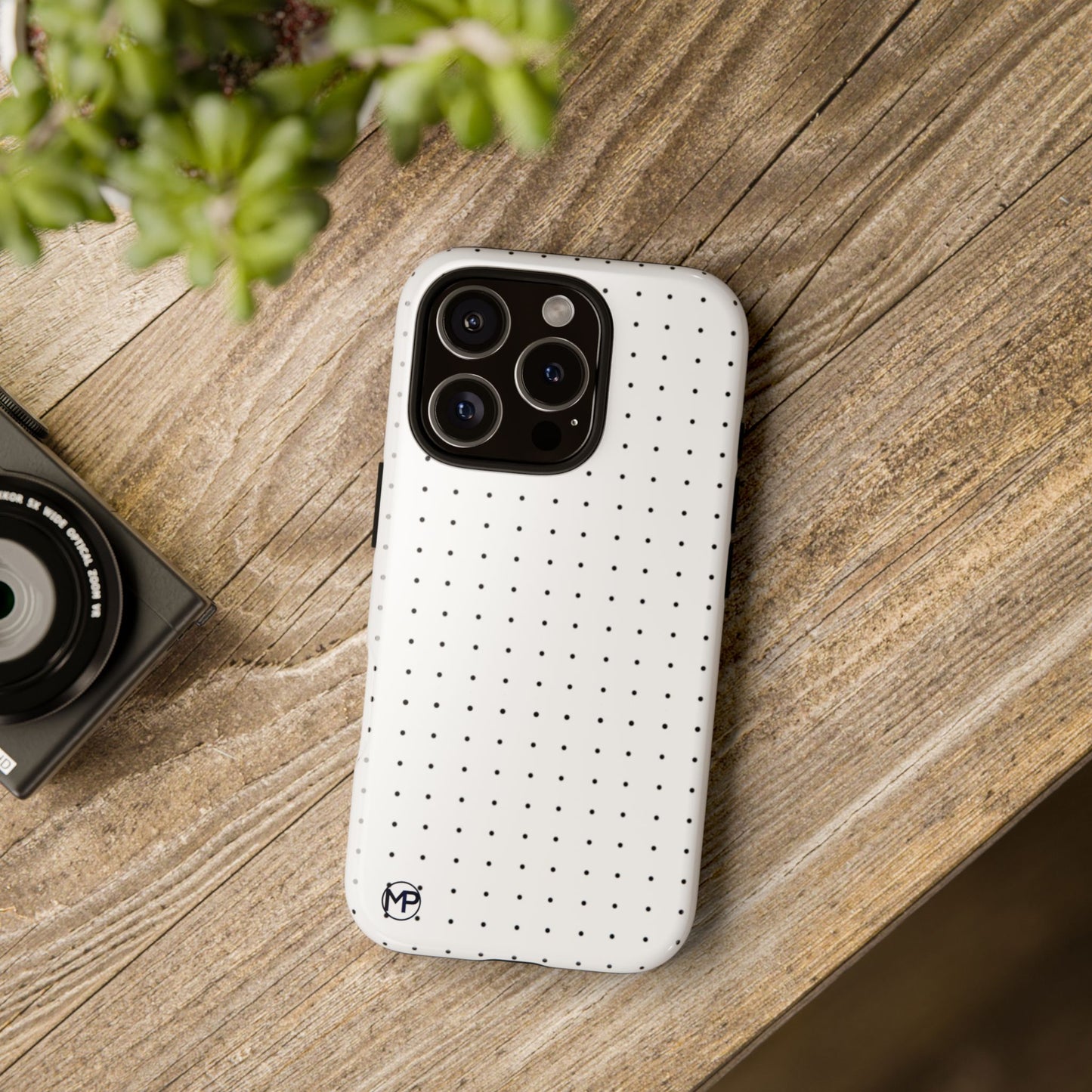 White Mini Polka-Dot Dot Tough Phone Case