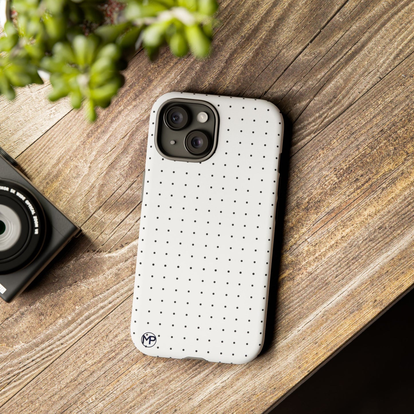 White Mini Polka-Dot Dot Tough Phone Case