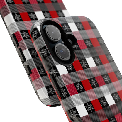 Red and Black Buffalo Plaid Tough Phone Case