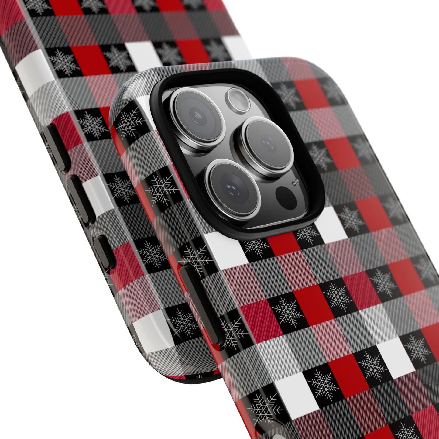Red and Black Buffalo Plaid Tough Phone Case