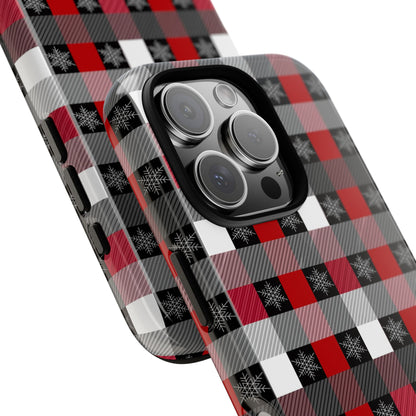 Red and Black Buffalo Plaid Tough Phone Case