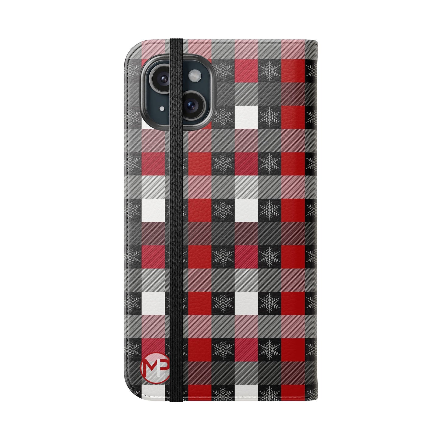 Red & Black Buffalo Plaid Flip Phone Case – Wallet Folio Cover