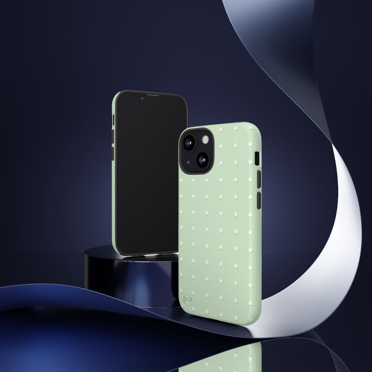 Mint Dot Tough Phone Case — Protective Polka Dot iPhone Cover