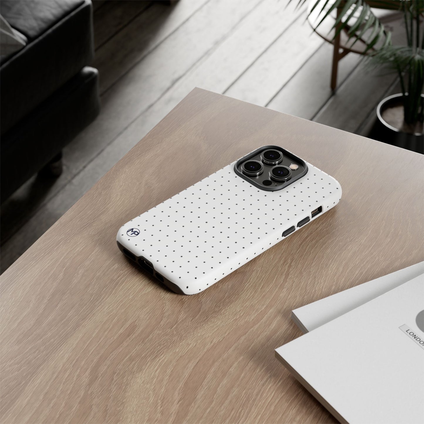 White Mini Polka-Dot Dot Tough Phone Case