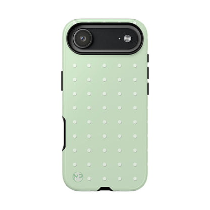 Mint Dot Tough Phone Case — Protective Polka Dot iPhone Cover