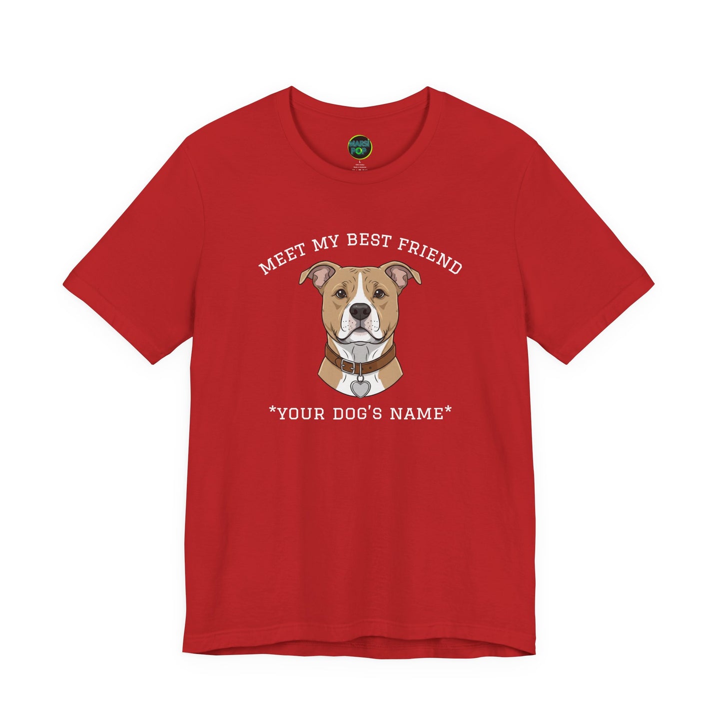Pitbull- Brown Personalized Dog T-Shirt
