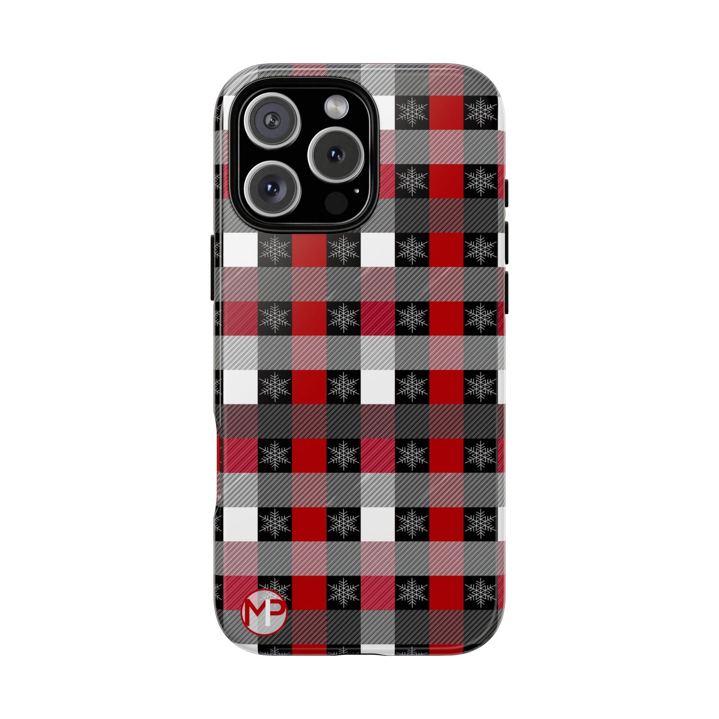 Red and Black Buffalo Plaid Tough Phone Case