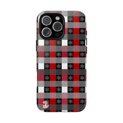 Red and Black Buffalo Plaid Tough Phone Case