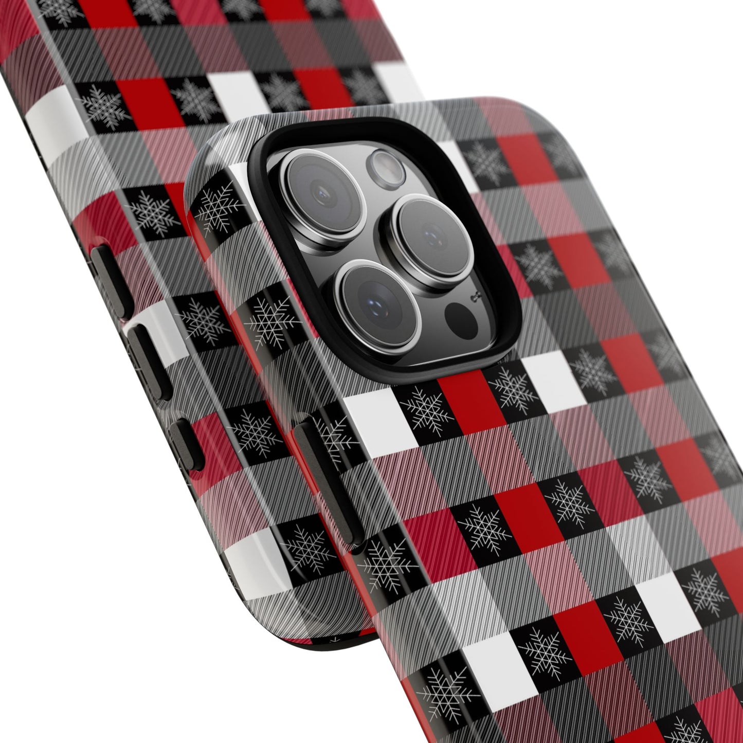Red and Black Buffalo Plaid Tough Phone Case