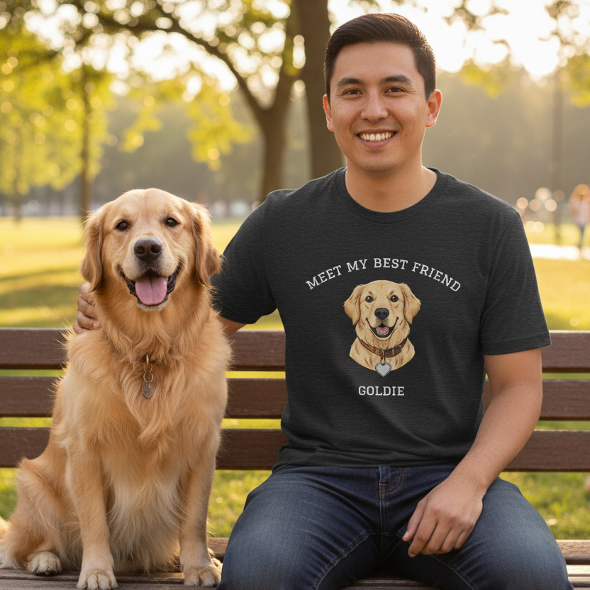 Golden Retriever Personalized Dog T-Shirt