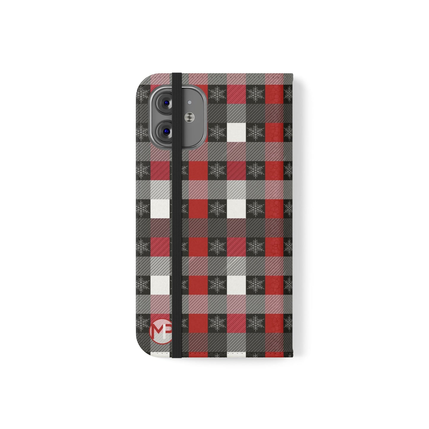 Red & Black Buffalo Plaid Flip Phone Case – Wallet Folio Cover