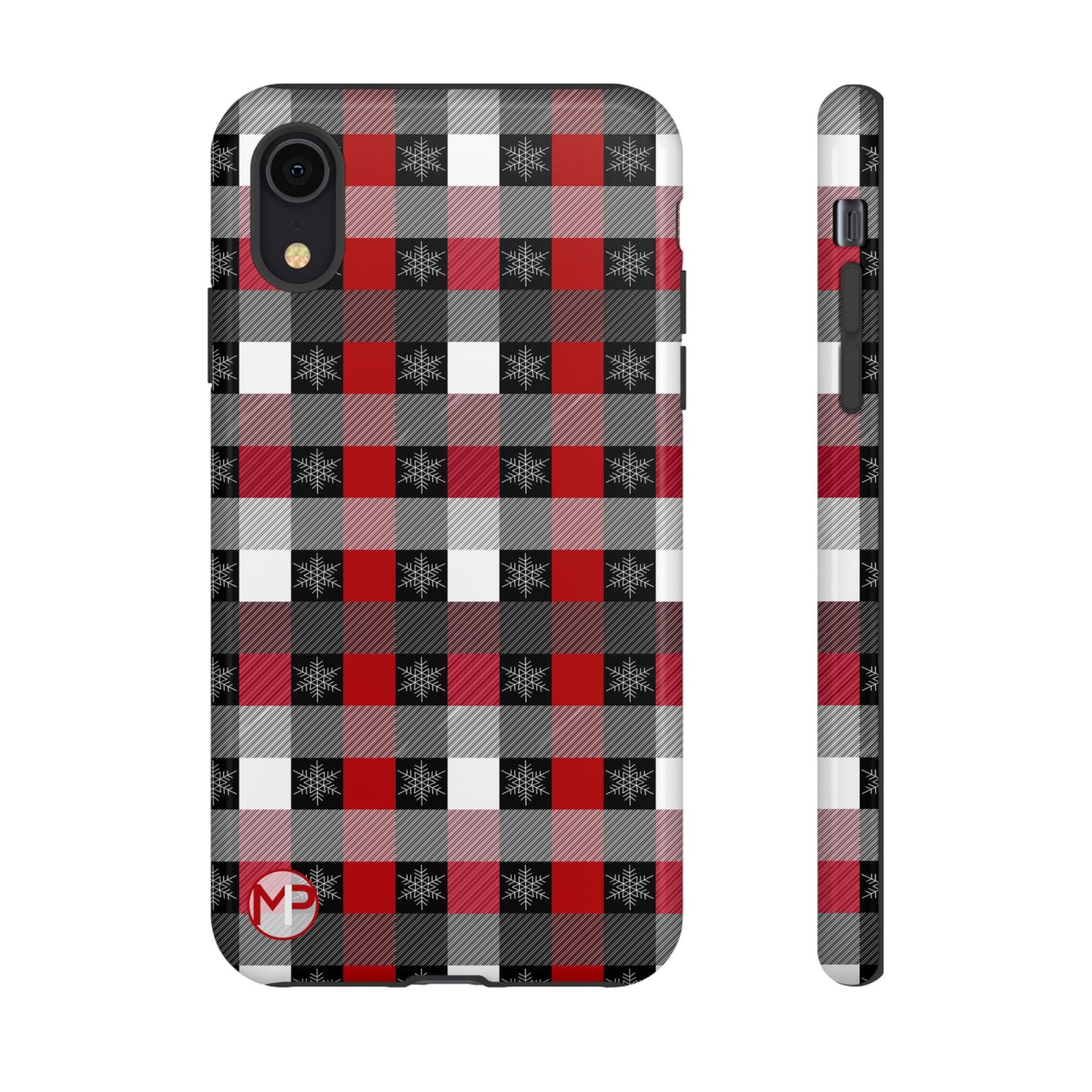Red and Black Buffalo Plaid Tough Phone Case